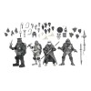 NECA - Pack 4 figuras Tortugas Blanco y Negro - Universal Monsters x TMNT