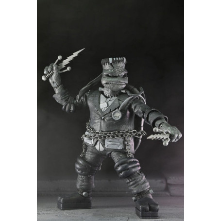 NECA - Pack 4 figuras Tortugas Blanco y Negro - Universal Monsters x TMNT