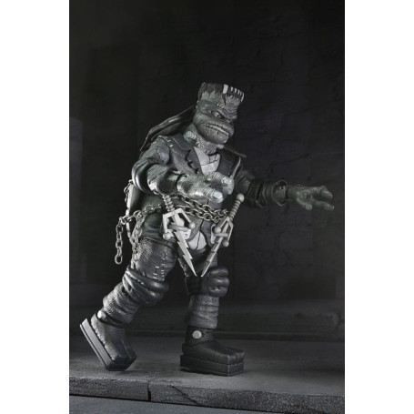 NECA - Pack 4 figuras Tortugas Blanco y Negro - Universal Monsters x TMNT