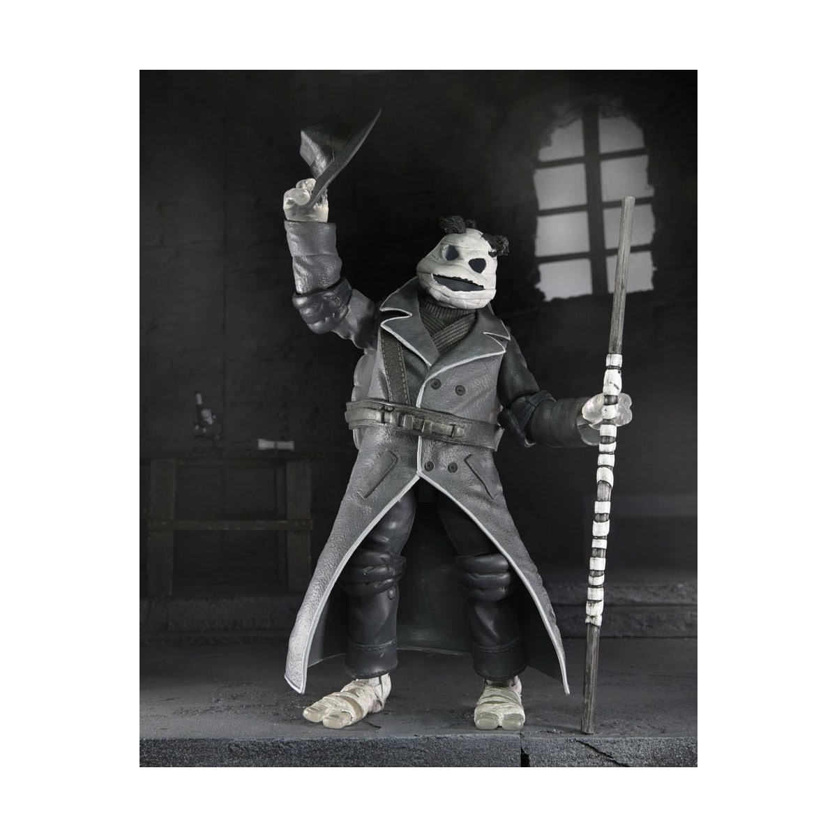 NECA - Pack 4 figuras Tortugas Blanco y Negro - Universal Monsters x TMNT