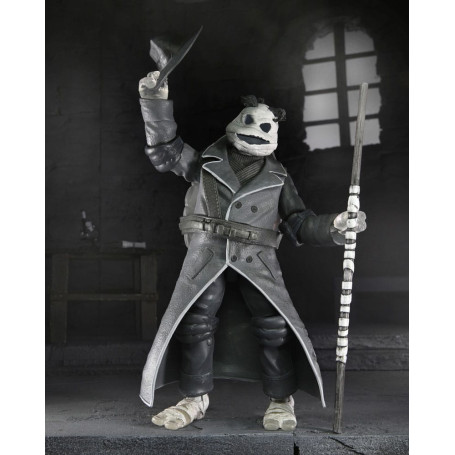 NECA - Pack 4 figuras Tortugas Blanco y Negro - Universal Monsters x TMNT