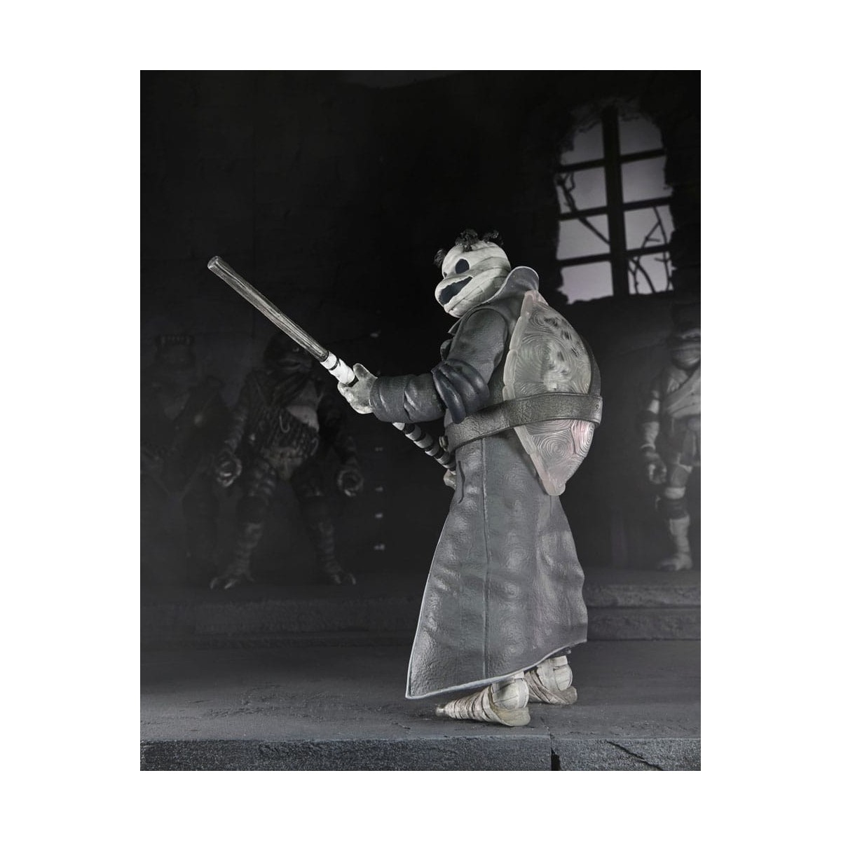 NECA - Pack 4 figuras Tortugas Blanco y Negro - Universal Monsters x TMNT