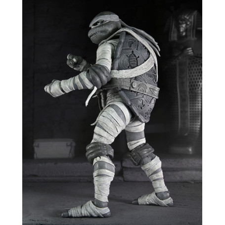 NECA - Pack 4 figuras Tortugas Blanco y Negro - Universal Monsters x TMNT