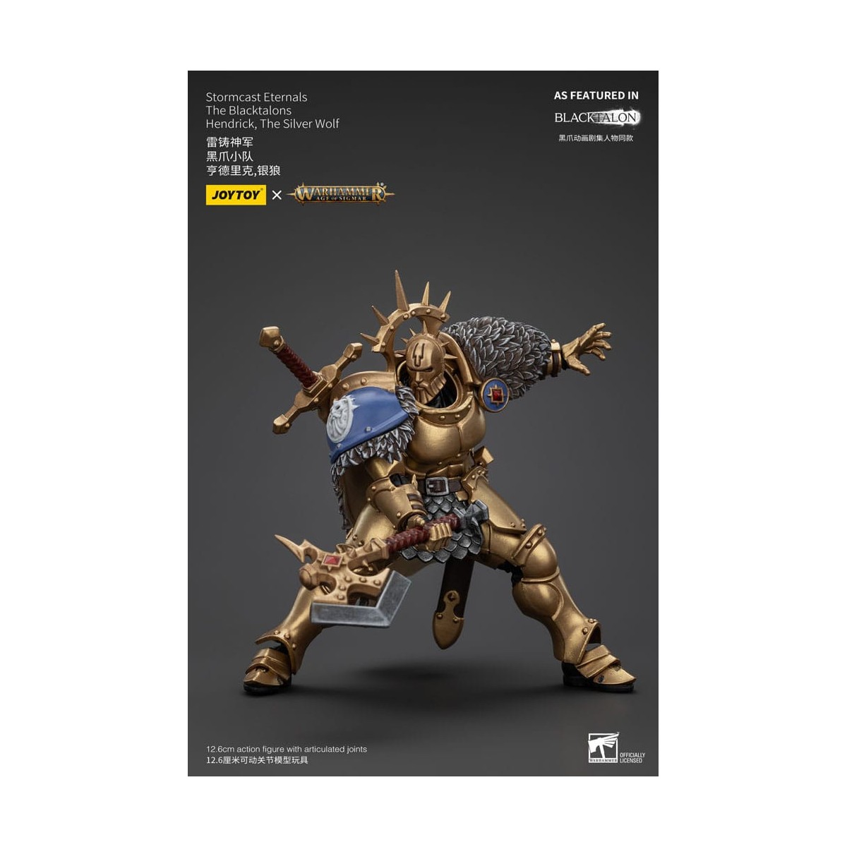 JoyToy - Stormcast Eternals Los Blacktalons - Hendrick El Lobo Plateado 1/18 - Warhammer Age of Sigmar