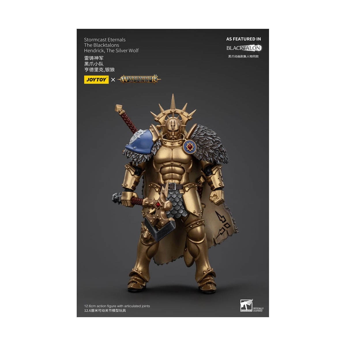 JoyToy - Stormcast Eternals Los Blacktalons - Hendrick El Lobo Plateado 1/18 - Warhammer Age of Sigmar