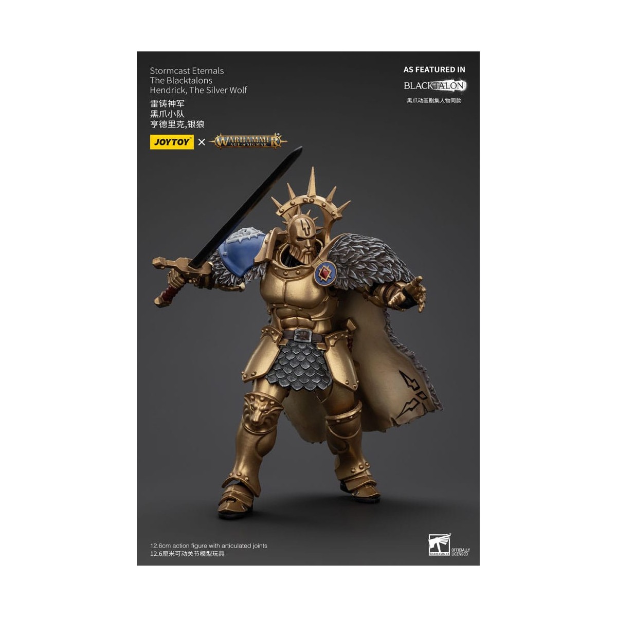 JoyToy - Stormcast Eternals Los Blacktalons - Hendrick El Lobo Plateado 1/18 - Warhammer Age of Sigmar