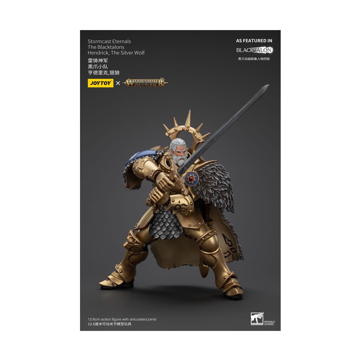 JoyToy - Stormcast Eternals Los Blacktalons - Hendrick El Lobo Plateado 1/18 - Warhammer Age of Sigmar