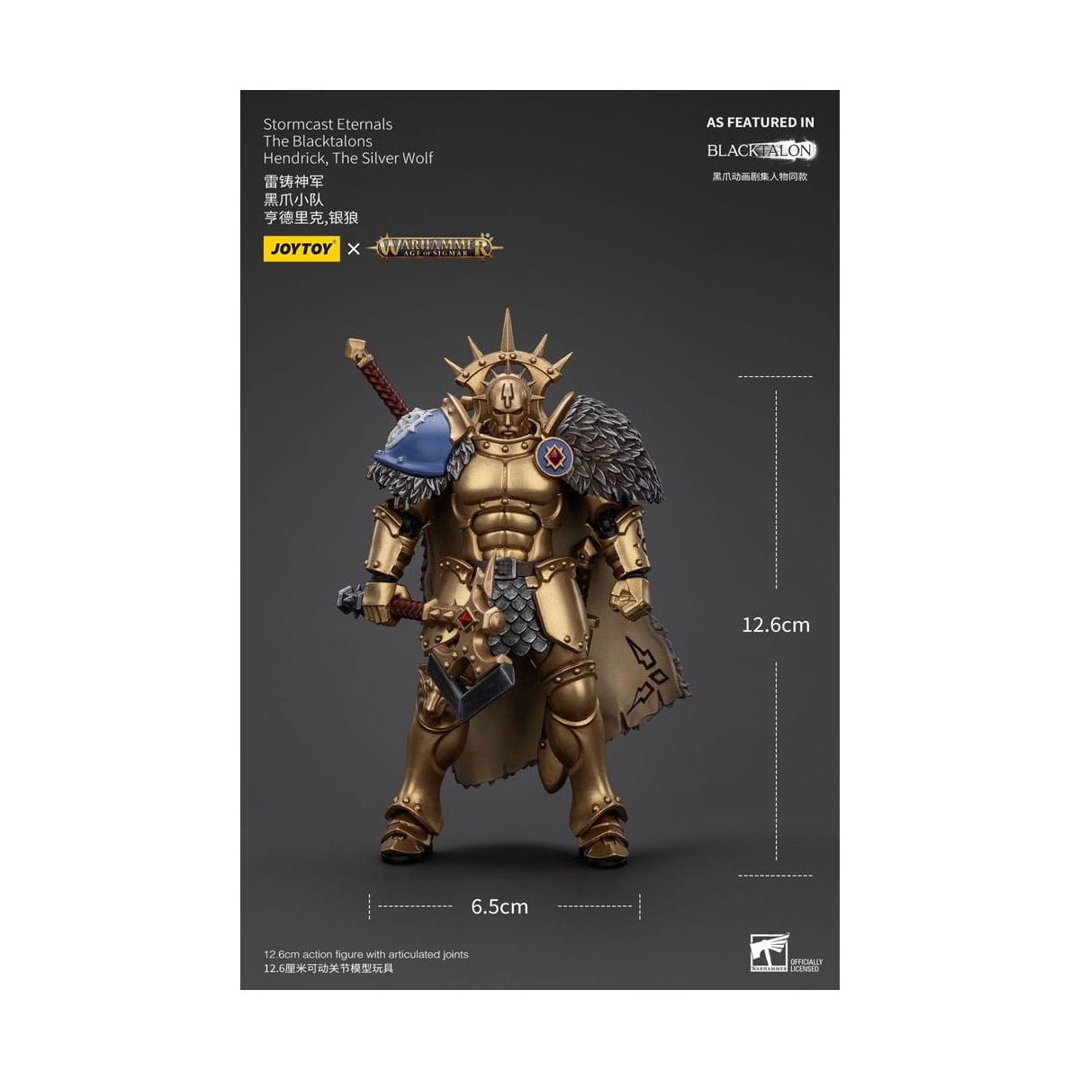JoyToy - Stormcast Eternals Los Blacktalons - Hendrick El Lobo Plateado 1/18 - Warhammer Age of Sigmar