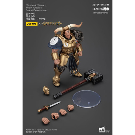 JoyToy - Stormcast Eternals Los Blacktalons - Martillo de bueyes Rostus 1/18 - Warhammer Age of Sigmar