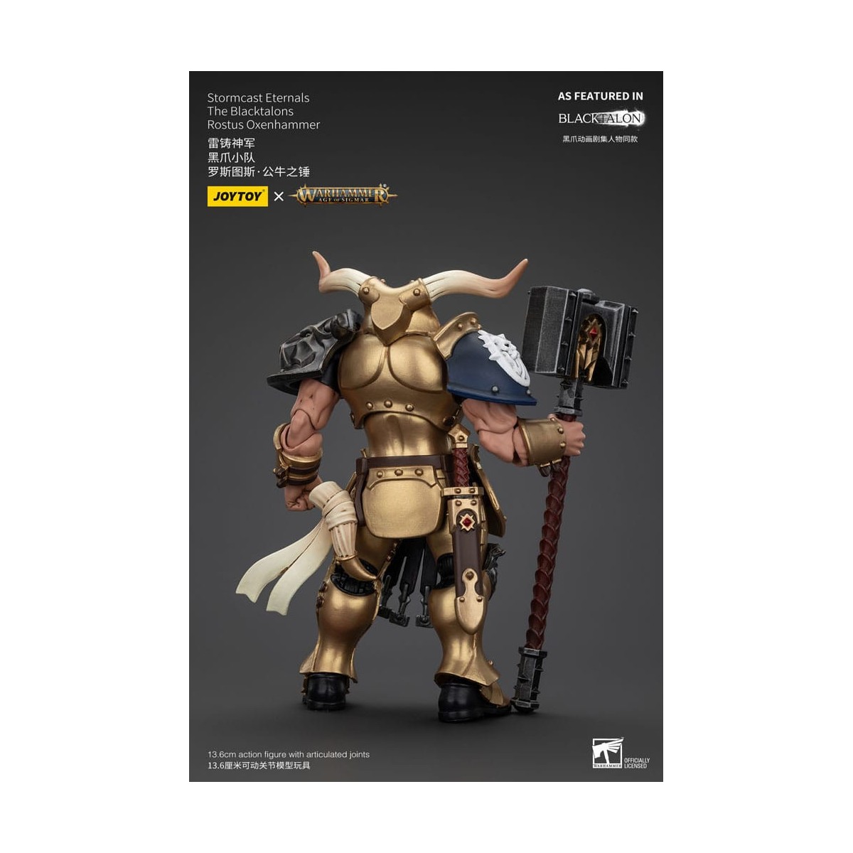 JoyToy - Stormcast Eternals Los Blacktalons - Martillo de bueyes Rostus 1/18 - Warhammer Age of Sigmar