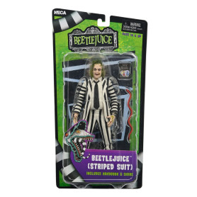 Neca BeetleJuice 1988 - Beetlejuice Traje a Rayas Blanco y Negro