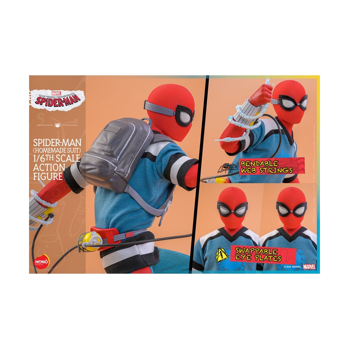 Hot Toys/Hono Studio - Marvel - Yours truly Spider-Man - Spider-Man (Traje casero) 1/6