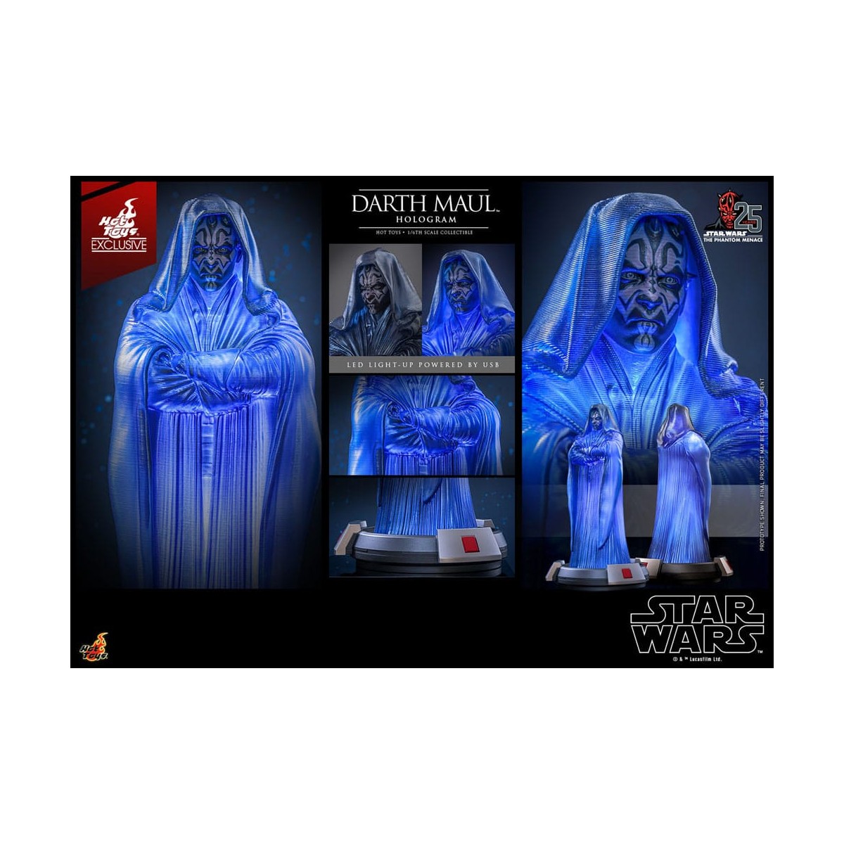 Hot Toys Star Wars - Darth Maul Holograma Exclusivo - Episodio I