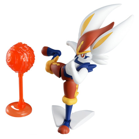 Bandai - Pokepla 50 - PYROBUT Model Kit Pokemon - Cinderace - Aceburn - Pokemon Select series