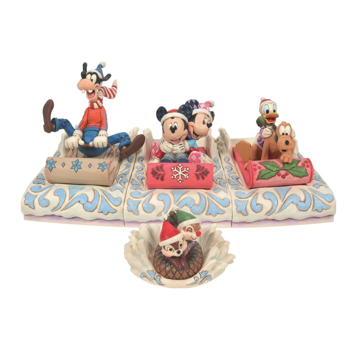 Enesco - Disney Traditions Tic & Tac van en trineo