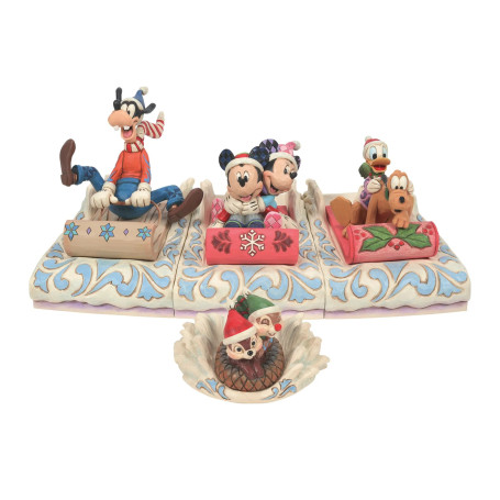 Enesco - Disney Traditions Tic & Tac van en trineo