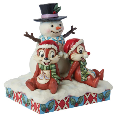 Enesco - Muñeco de Nieve Tic & Tac - Tradiciones Disney por Jim Shore