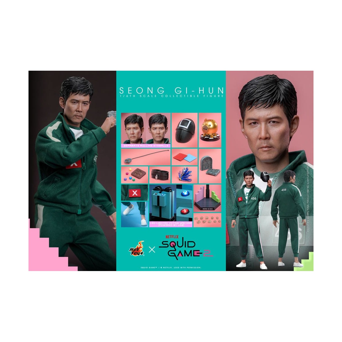 Hot Toys - Juego de Calamares 2 - Seong Gi-hun 1/6