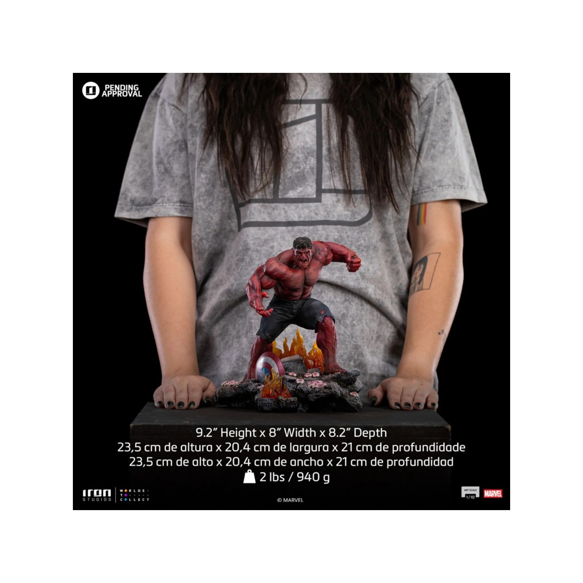 Iron Studios - Marvel - RED HULK Arts Scale 1/10 - Captain America: Brave New World BDS Arts Scale 1/10