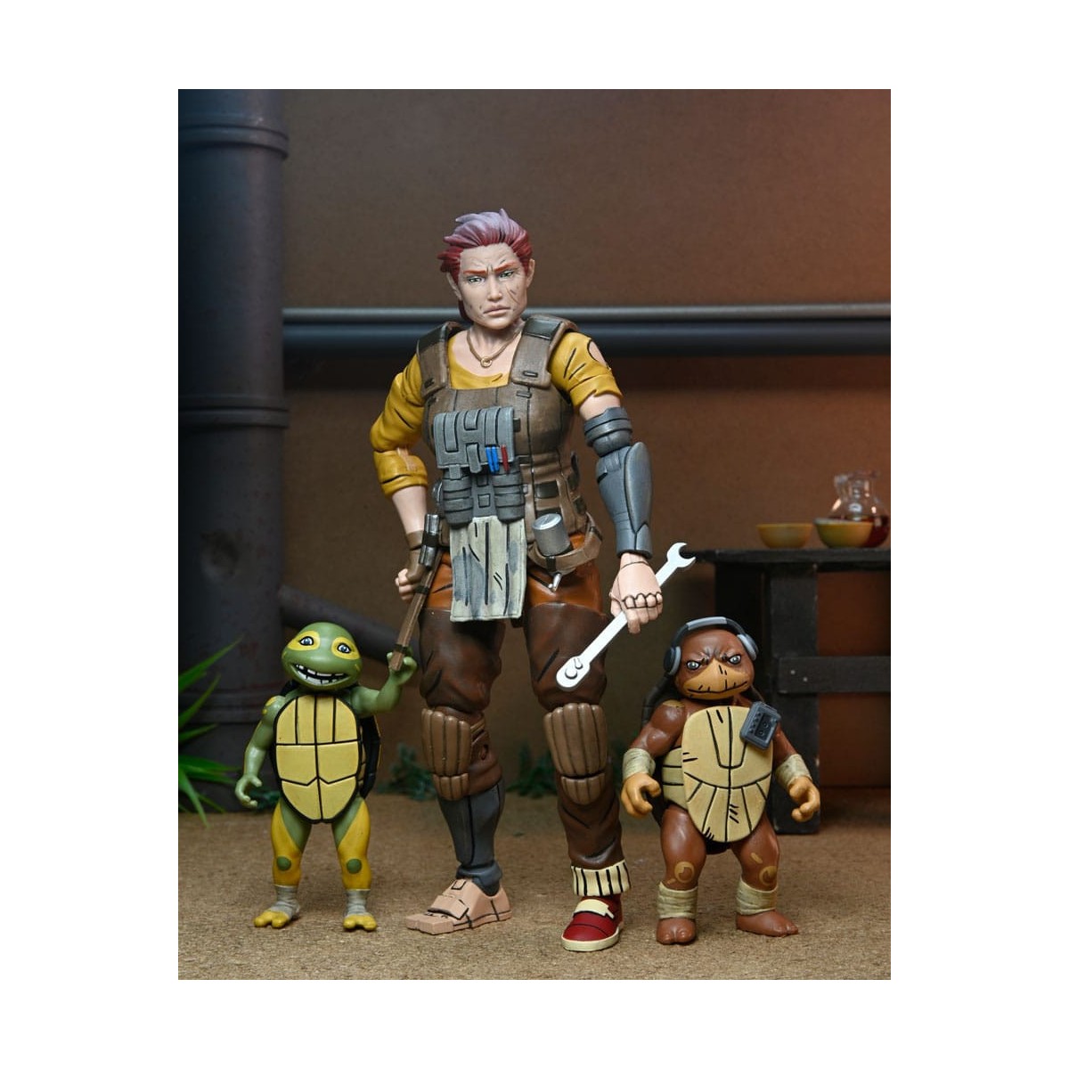 NECA - IDW Comics - La abuela Abril con Baby Yi y Moja - El último Ronin Los años perdidos - TMNT