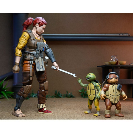 NECA - IDW Comics - La abuela Abril con Baby Yi y Moja - El último Ronin Los años perdidos - TMNT