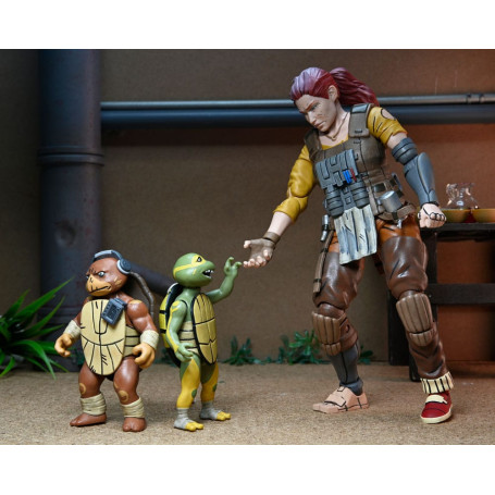 NECA - IDW Comics - La abuela Abril con Baby Yi y Moja - El último Ronin Los años perdidos - TMNT