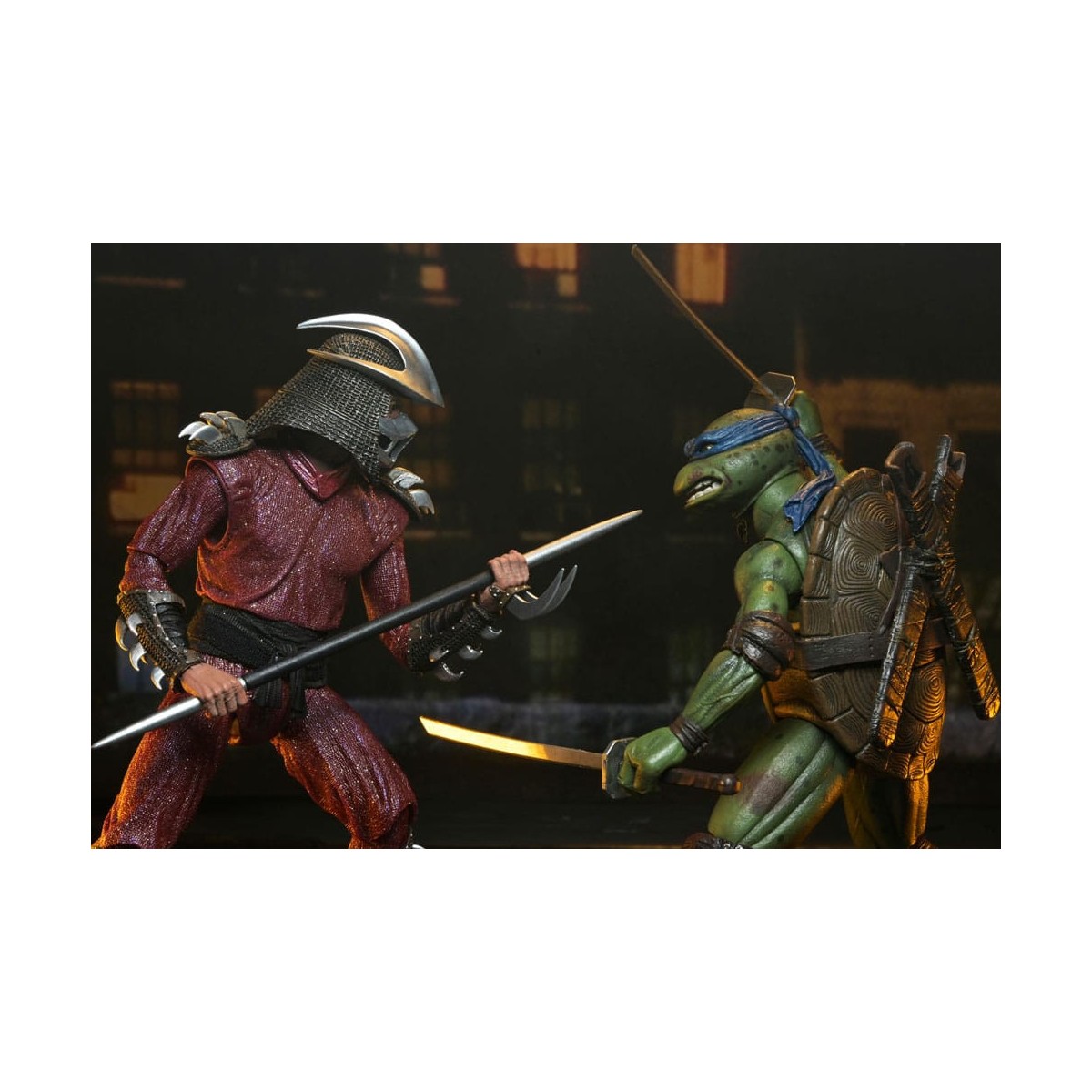 Neca - TMNT - Leonardo vs Shredder - Teenage Mutant Ninja Turtles - Teenage Mutant Ninja Turtles - La Película