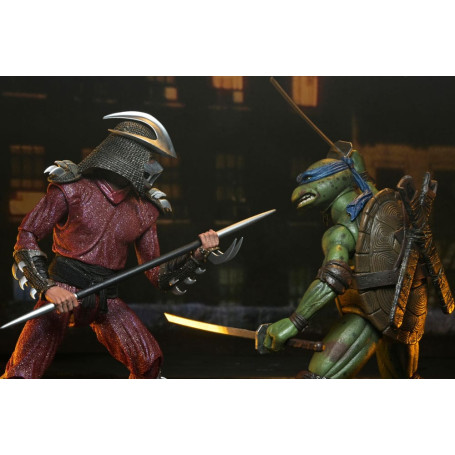 Neca - TMNT - Leonardo vs Shredder - Teenage Mutant Ninja Turtles - Teenage Mutant Ninja Turtles - La Película