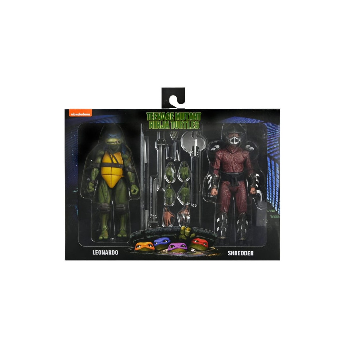 Neca - TMNT - Leonardo vs Shredder - Teenage Mutant Ninja Turtles - Teenage Mutant Ninja Turtles - La Película