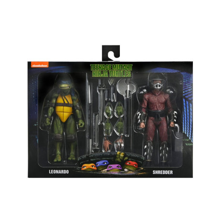 Neca - TMNT - Leonardo vs Shredder - Teenage Mutant Ninja Turtles - Teenage Mutant Ninja Turtles - La Película