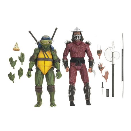 Neca - TMNT - Leonardo vs Shredder - Teenage Mutant Ninja Turtles - Teenage Mutant Ninja Turtles - La Película