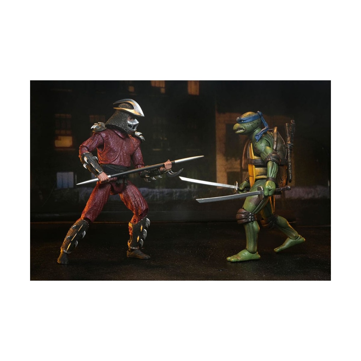 Neca - TMNT - Leonardo vs Shredder - Teenage Mutant Ninja Turtles - Teenage Mutant Ninja Turtles - La Película
