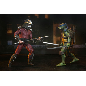 Neca - TMNT - Leonardo vs Shredder - Teenage Mutant Ninja Turtles - Teenage Mutant Ninja Turtles - La Película