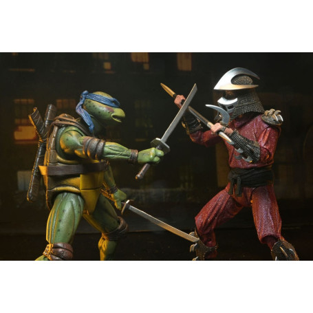 Neca - TMNT - Leonardo vs Shredder - Teenage Mutant Ninja Turtles - Teenage Mutant Ninja Turtles - La Película