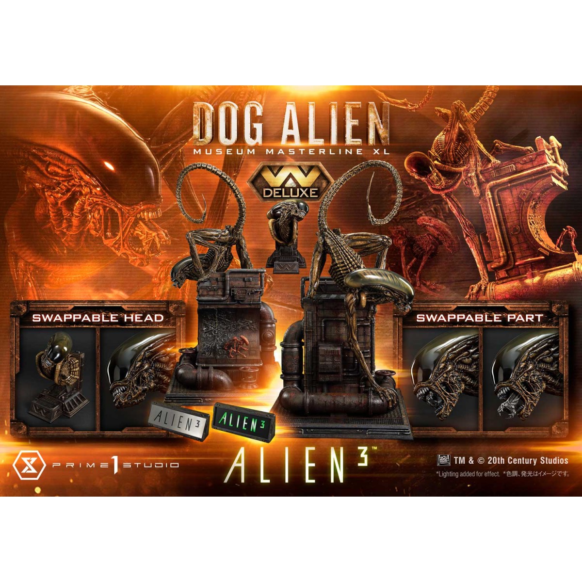 Prime 1 Studio -Dog Alien Deluxe Bonus Version - Alien 3 Museum Masterline XL