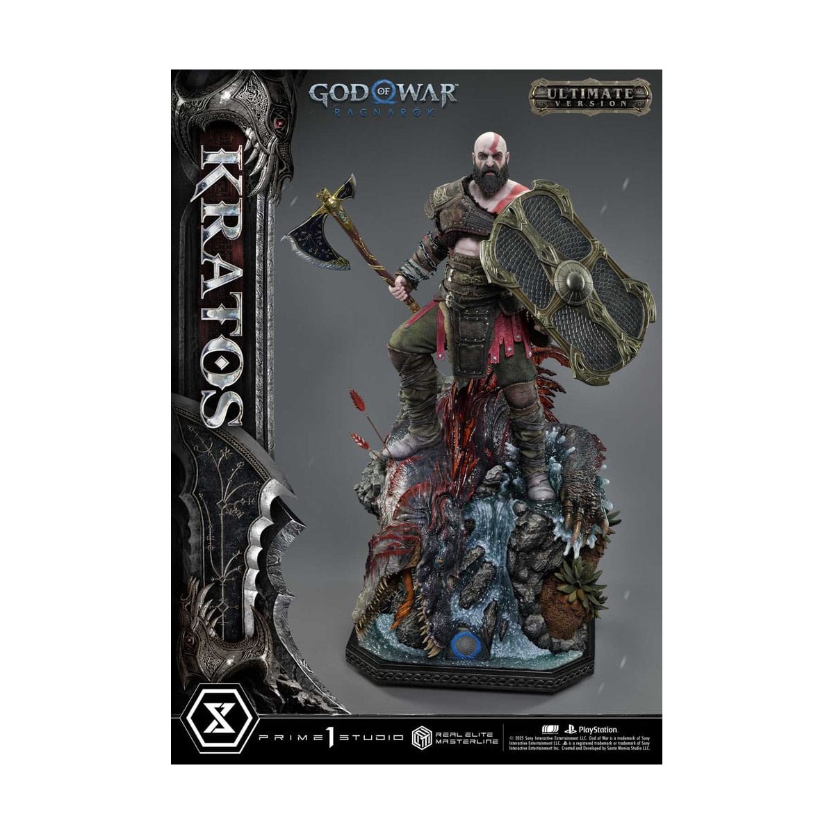 Prime 1 Studio - God of War: Ragnarok - Kratos Ultimate Bonus Version - Real Elite Masterline Series 1/3