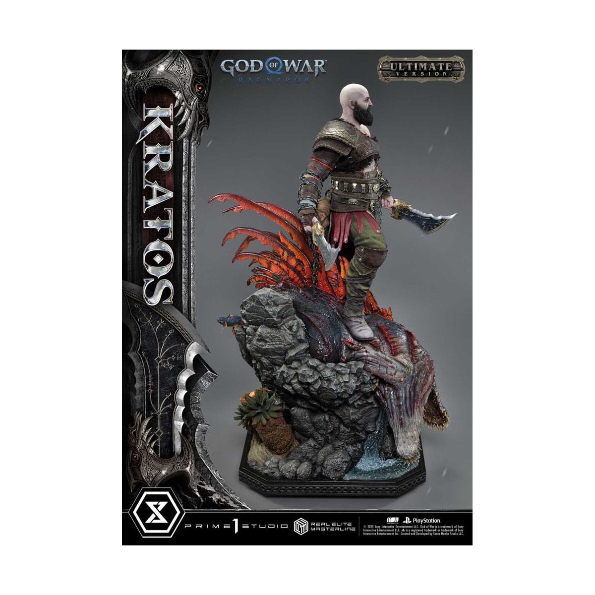 Prime 1 Studio - God of War: Ragnarok - Kratos Ultimate Bonus Version - Real Elite Masterline Series 1/3