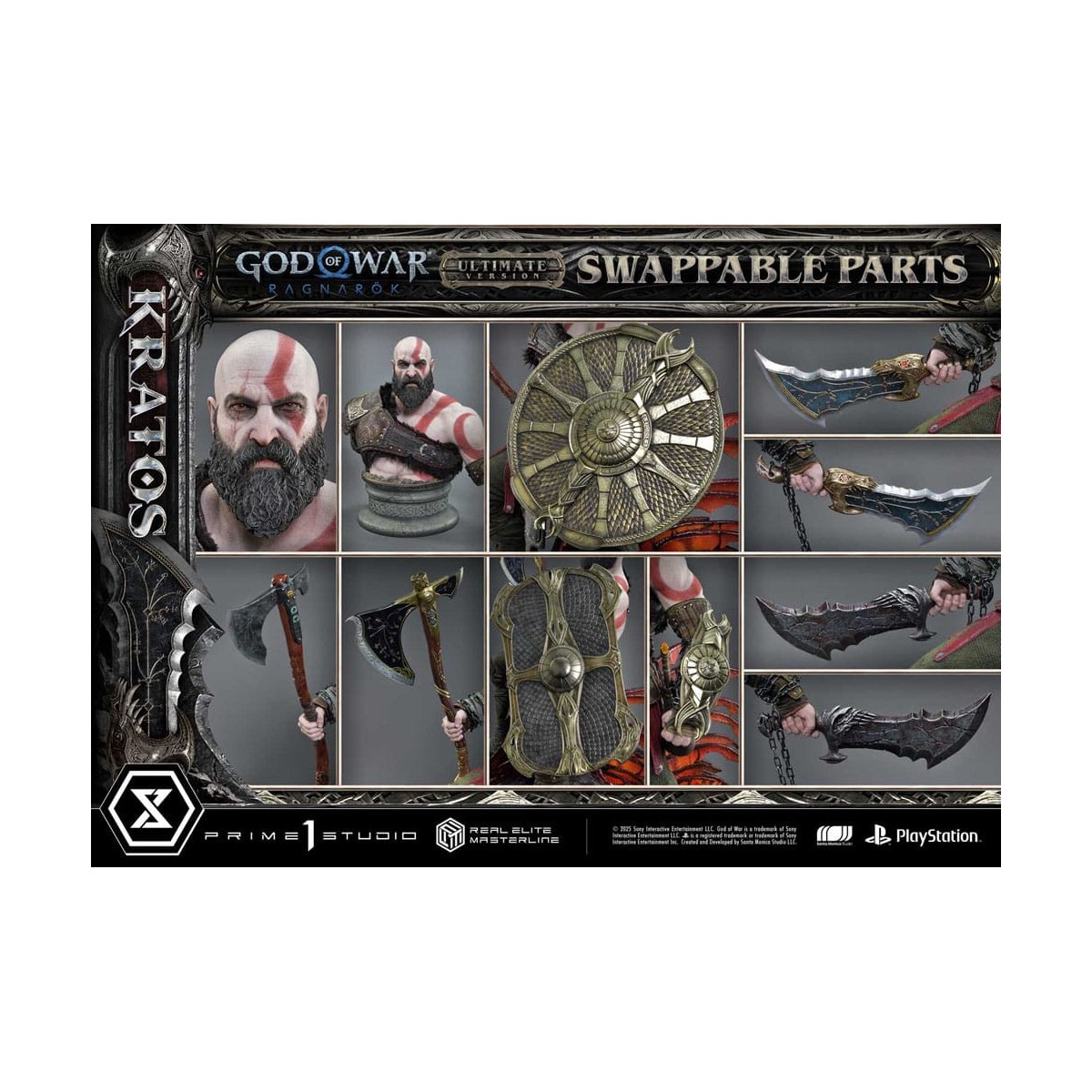 Prime 1 Studio - God of War: Ragnarok - Kratos Ultimate Bonus Version - Real Elite Masterline Series 1/3