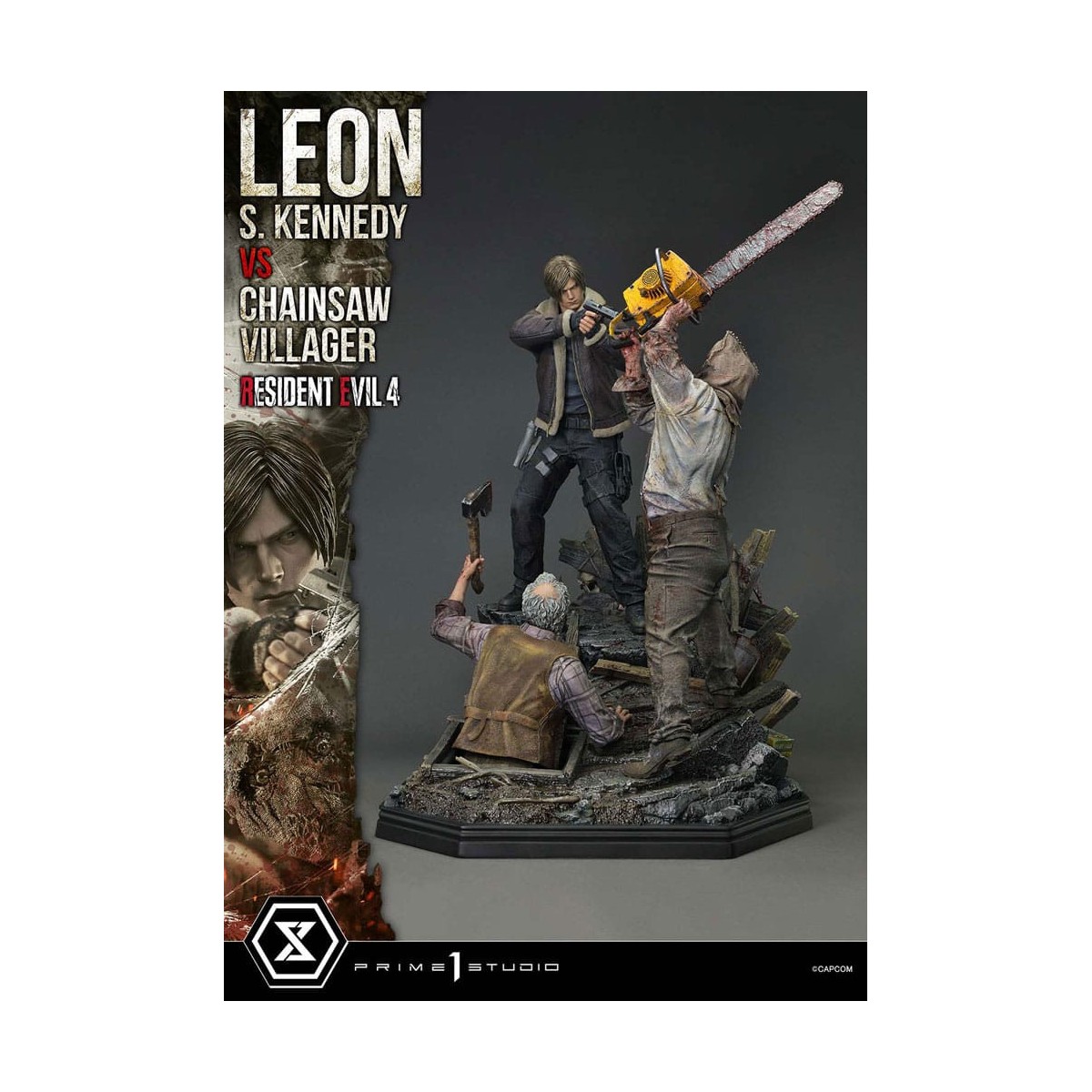 Prime 1 Studio - Resident Evil 4 Leon S. Kennedy vs. Chainsaw Villager Bonus Ver. - Ultimate Premium Masterline Serie 1/4