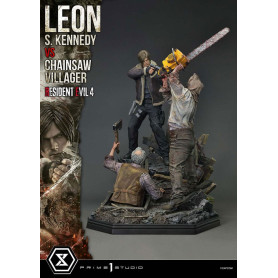 Prime 1 Studio - Resident Evil 4 Leon S. Kennedy vs. Chainsaw Villager Bonus Ver. - Ultimate Premium Masterline Serie 1/4