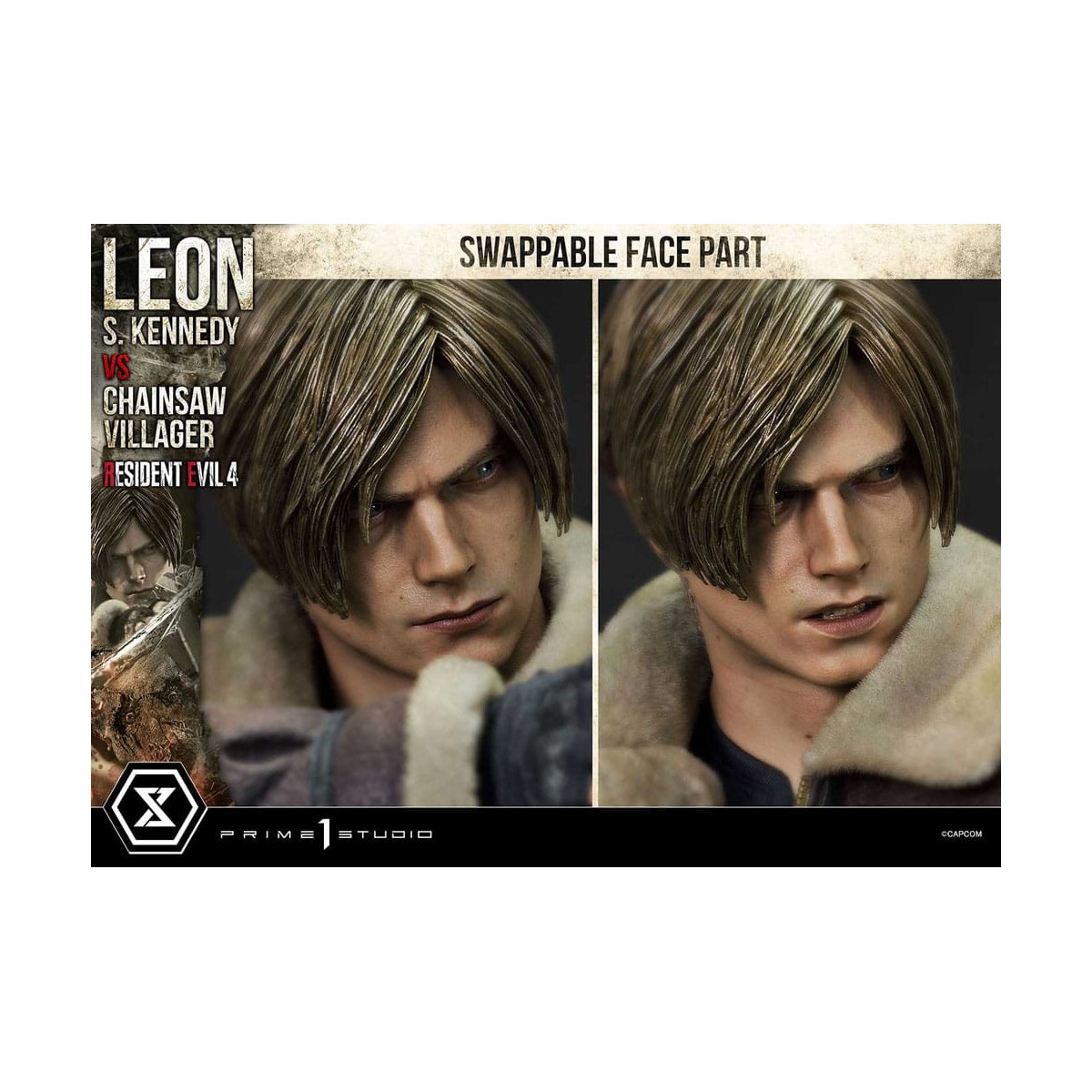Prime 1 Studio - Resident Evil 4 Leon S. Kennedy vs. Chainsaw Villager Bonus Ver. - Ultimate Premium Masterline Serie 1/4
