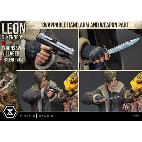 Prime 1 Studio - Resident Evil 4 Leon S. Kennedy vs. Chainsaw Villager Bonus Ver. - Ultimate Premium Masterline Serie 1/4