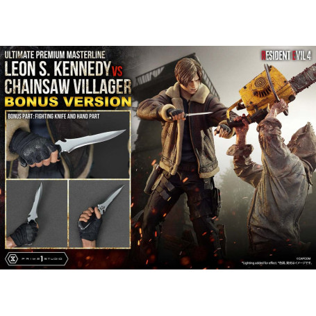 Prime 1 Studio - Resident Evil 4 Leon S. Kennedy vs. Chainsaw Villager Bonus Ver. - Ultimate Premium Masterline Serie 1/4