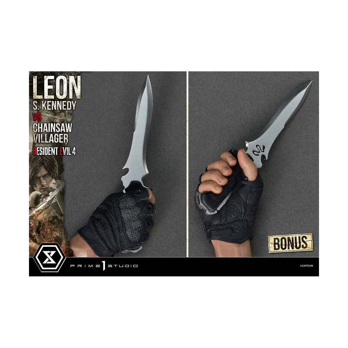 Prime 1 Studio - Resident Evil 4 Leon S. Kennedy vs. Chainsaw Villager Bonus Ver. - Ultimate Premium Masterline Serie 1/4