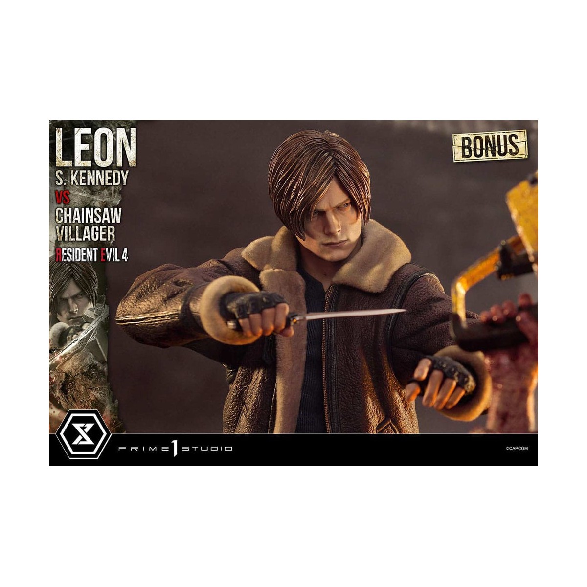 Prime 1 Studio - Resident Evil 4 Leon S. Kennedy vs. Chainsaw Villager Bonus Ver. - Ultimate Premium Masterline Serie 1/4