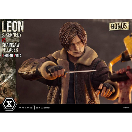 Prime 1 Studio - Resident Evil 4 Leon S. Kennedy vs. Chainsaw Villager Bonus Ver. - Ultimate Premium Masterline Serie 1/4