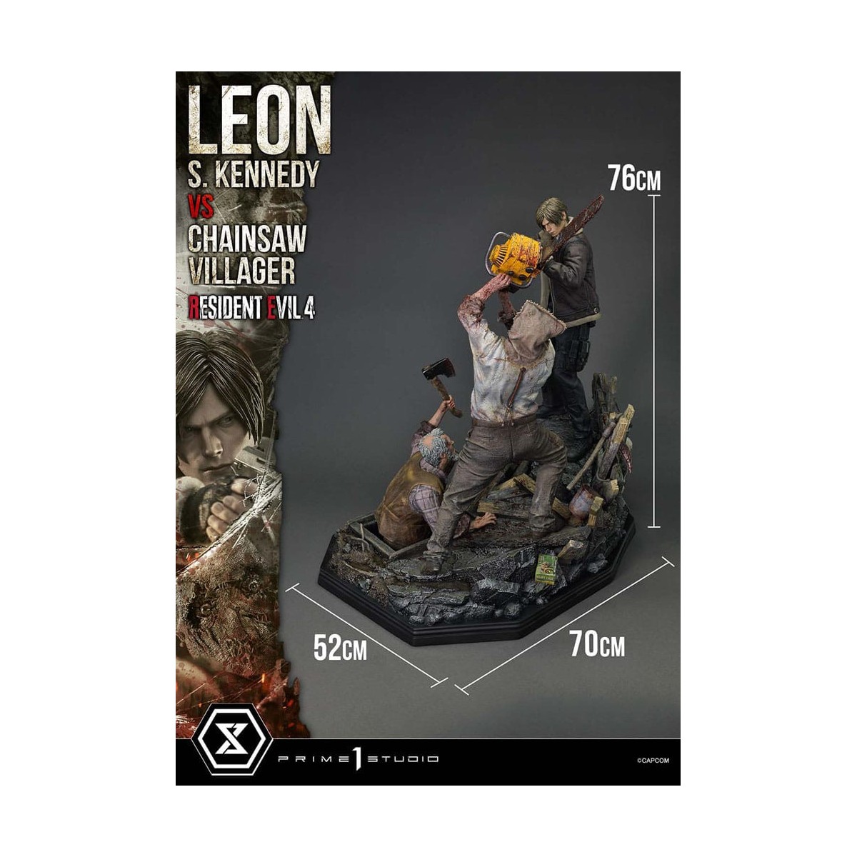 Prime 1 Studio - Resident Evil 4 Leon S. Kennedy vs. Chainsaw Villager Bonus Ver. - Ultimate Premium Masterline Serie 1/4