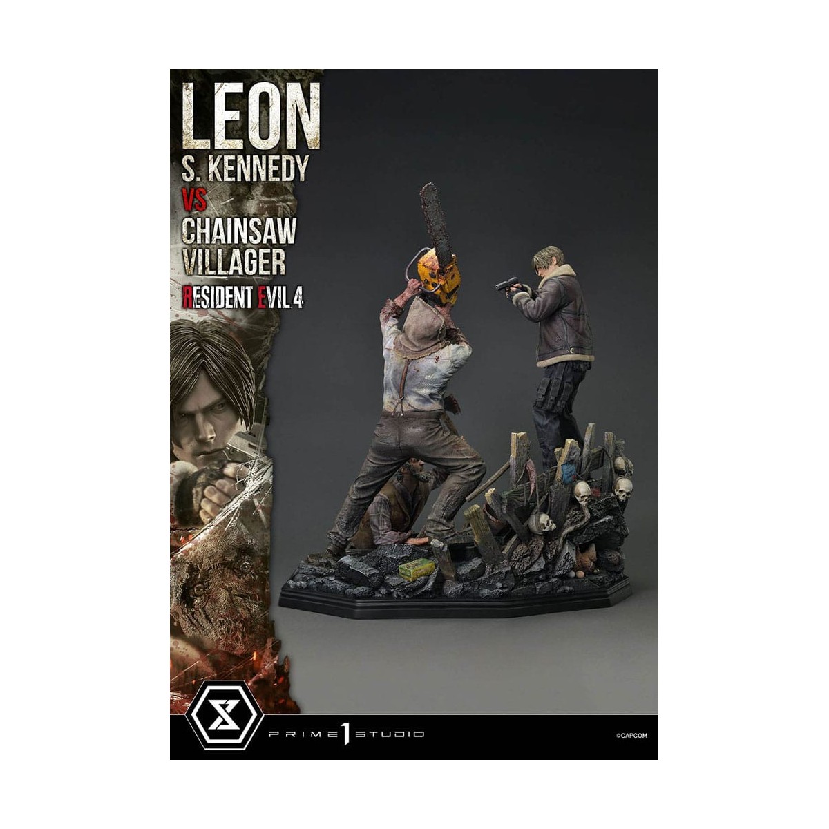 Prime 1 Studio - Resident Evil 4 Leon S. Kennedy vs. Chainsaw Villager Bonus Ver. - Ultimate Premium Masterline Serie 1/4