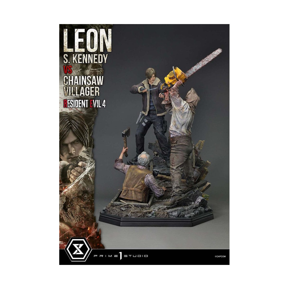 Prime 1 Studio - Resident Evil 4 Leon S. Kennedy vs. Chainsaw Villager Bonus Ver. - Ultimate Premium Masterline Serie 1/4