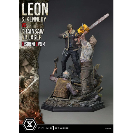 Prime 1 Studio - Resident Evil 4 Leon S. Kennedy vs. Chainsaw Villager Bonus Ver. - Ultimate Premium Masterline Serie 1/4